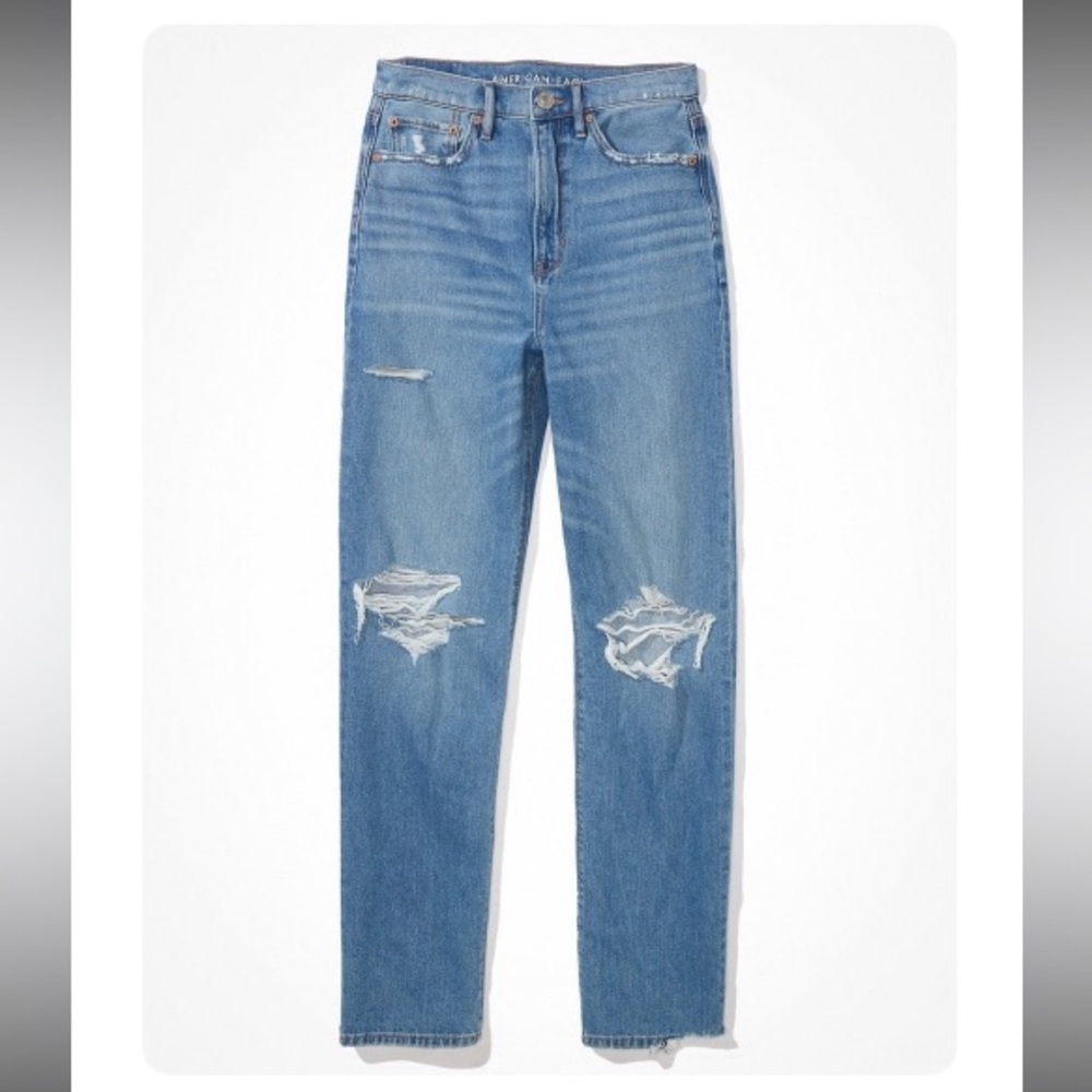 Classic Blue Distressed Women's Jeans